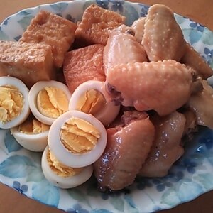 手羽中と厚揚げの甘辛煮